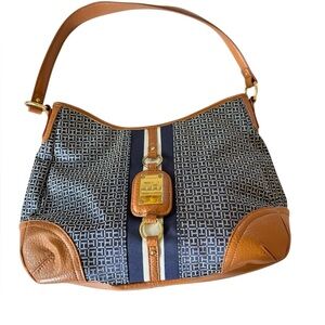 Tommy Hilfiger Tan and Black Women's Bag